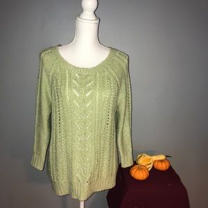 Liz Claiborne Green Sparkling Sweater